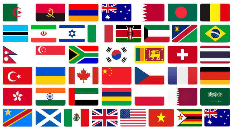 Country flags banner
